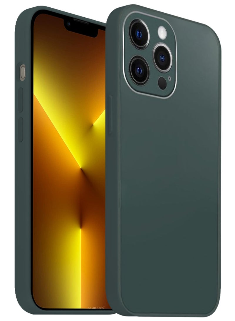 CATANES HiCool Glossy Hard TPU Case for iPhone 13 Pro - Full Coverage , Anti Finger Print , Anti Yellowing , Shockproof Slim Fit Design- Green - Image 2